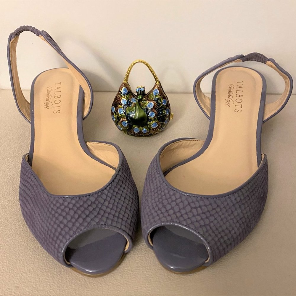 Talbots Purple Peep-Toe Sandals